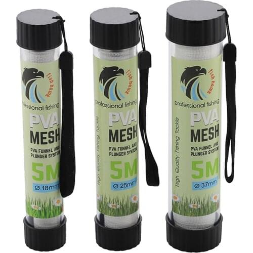 PVA Mesh Fishing Feeder Trap Bait Bag Nets 5m Soluble Water Network Tackle Tool for Outdoor Fishing Nesting Tool