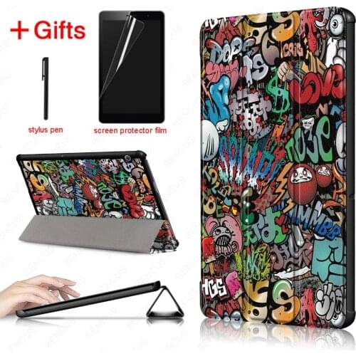 Ultra Slim PU Leather Case For Huawei MediaPad T5 AGS2-W09/L09/L03/W19 10.1"Tablet stand cover+screen protector