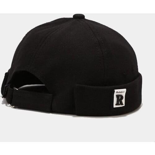 LDSLYJR Vintage Docker Cap Brimless Hat Breathable Beanie Hats Cotton Adjustable letter Landlord Sailor Cap Men and Women 31