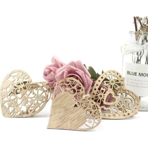 Vintage Wooden Heart Christmas Ornaments For Xmas Tree Hanging Pendants Xmas Decoration For Home Wedding Party New Year Noel