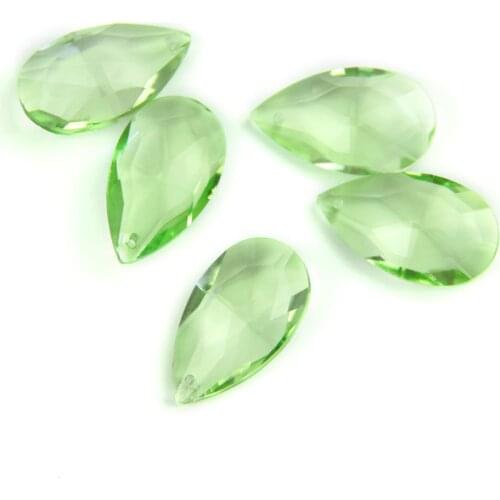 Lt.green 38mm/50mm/63mm/76mm Crystal Chandelier Parts Almond Crystal Chandelier Beads Lighting Prism Pendant Hanging Parts