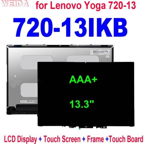 AAA+ 13.3" for Lenovo Yoga 720-13 720-13IKB 5D10N24290 LCD Display Touch Screen Digitizer Assembly Frame Touch Board FHD & 4K