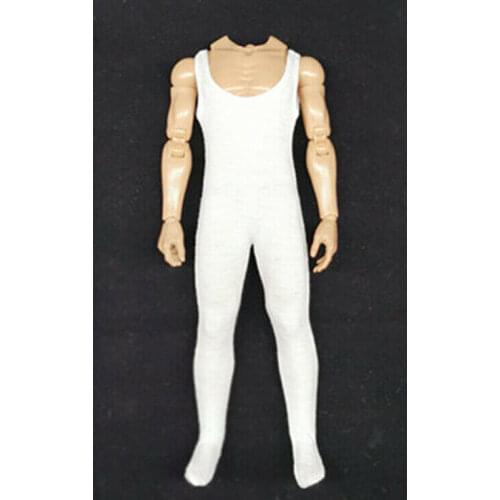 1:6 Figure Accessory White sleeveless tights Clothes For 12" male Figure Body