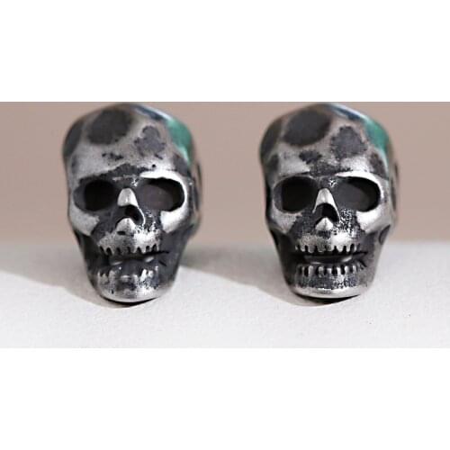 1 Piece/Lot Antique Silver Color Zombie Skull Shape Decorative Beads Bead Accessories For Handmade DIY Bracelets 2020 Jewelry
