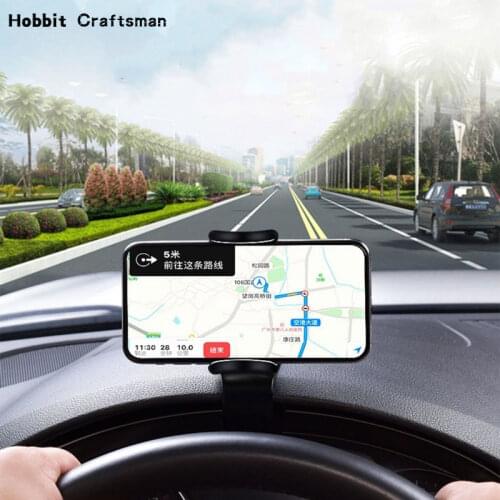 1PCS Universal Dashboard Car Phone Holder Easy Clip Mount Stand GPS Display Bracket Car Holder Support For iPhone 11 12 Samsung