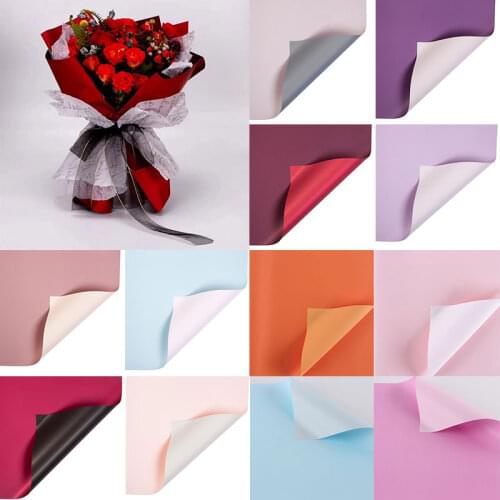 20PCs/Set 40*45cm Two-tone Flowers Paper Packaging Gift Wrapping Craft Paper Florist Wrapping Paper Flower Bouquet Supplies