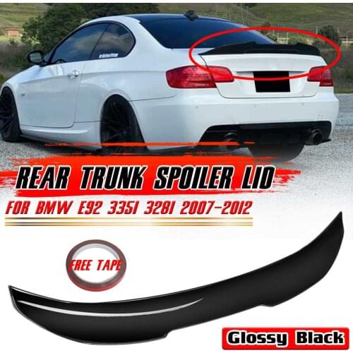 335i Car Rear Wing Spoiler Rear Trunk Boot Lip Spoiler Wing Lip For BMW E92 335i 328i 2007-2012 PSM Style Rear Trunk Spoiler Lid