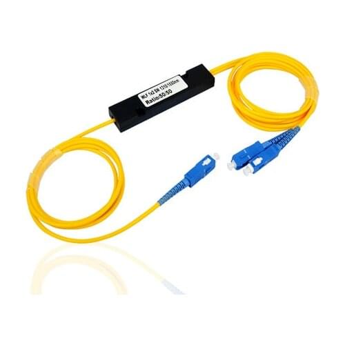 50/50 FBT 1X2 SC/UPC PLC Singlemode Fiber Optical Splitter FTTH PLC SC/UPC 1x2 PLC Optical Fiber Splitter Soudeuse Fiber Optique