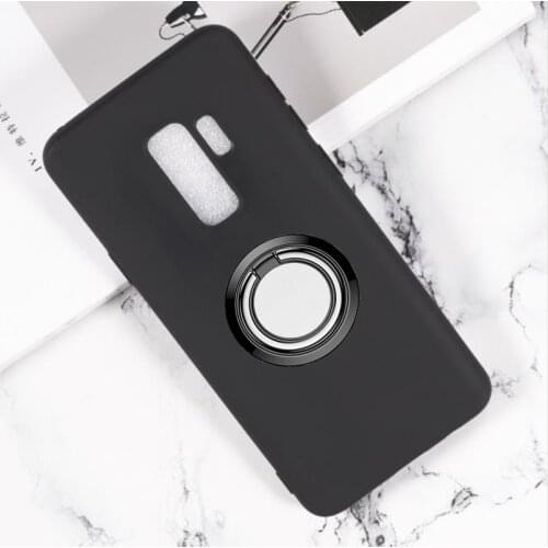 For Samsung Galaxy S9+ Back Ring Holder Bracket Phone Case Cover Phone TPU Soft Silicone Cases for Samsung S9 plus