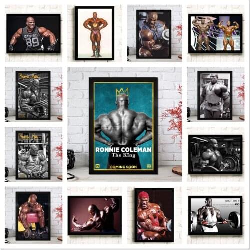 Fitness Champion Hot Sale Ronnie Cullman Bodybuilder Male Gym Muscle Poster Canvas Painting Gym Bedroom Decoration Painting
