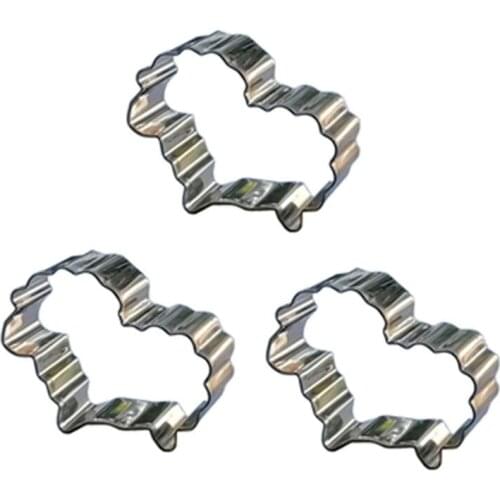 Lamb shaped 3 piece biscuit cutting molds, baking tools, cake decorating soft candy tools