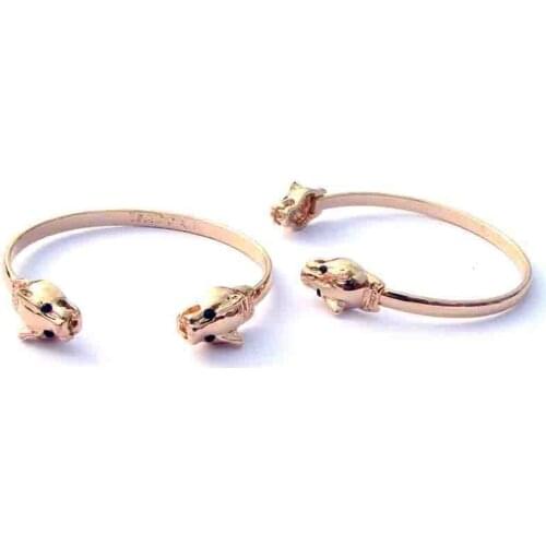 Hot selling casted metal Leopard head steel band Open cuff bangle bracelet fashion jewelry 3pcx new animal jewelry