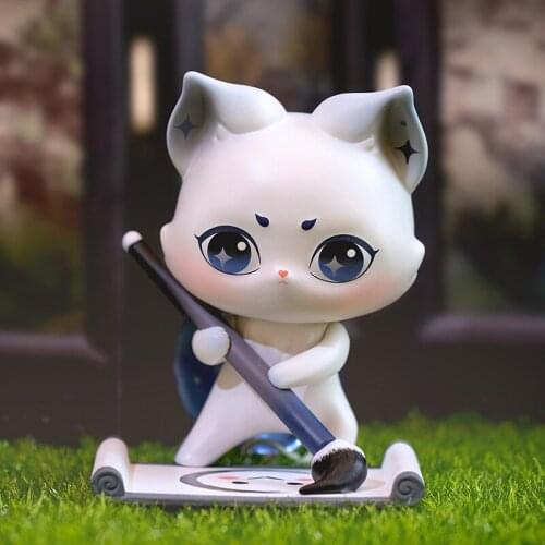 Cute animal toys genuine little fox Kori Monster Town series blind box trend kid doll Christmas gift computer desktop decoration