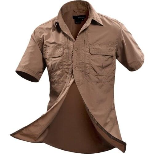 Summer Men Shirt Military Men Short Sleeve Shirt Casual Shirt Mens Brand Social Clothing Chemise Homme Camisa Masculina 2XL