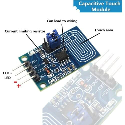 LED Dimmer Switch Module Capacitive Touch Dimmer Constant Pressure Stepless Dimming PWM Control Panel Type for DIY Kit