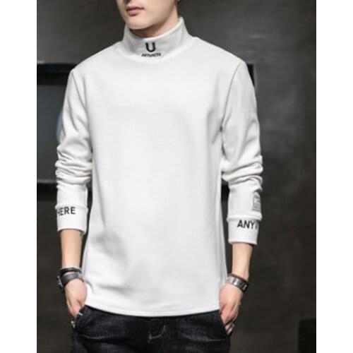 Mens Autumn And Winter T-shirt New Fashion Brand Trend Men T Shirt Long Sleeve Upper Garment Youth Slim Mens Wear