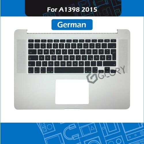 2015 Year Laptop A1398 Palm Rest 613-00147-B for Macbook Pro Retina 15" A1398 Top Case w/ German Keyboard EMC 2909 2910