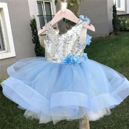 Pudcoco New Arrival Flower Girl Princess Dress Kids Baby Party Wedding Bridesmaid Tulle Tutu Dresses