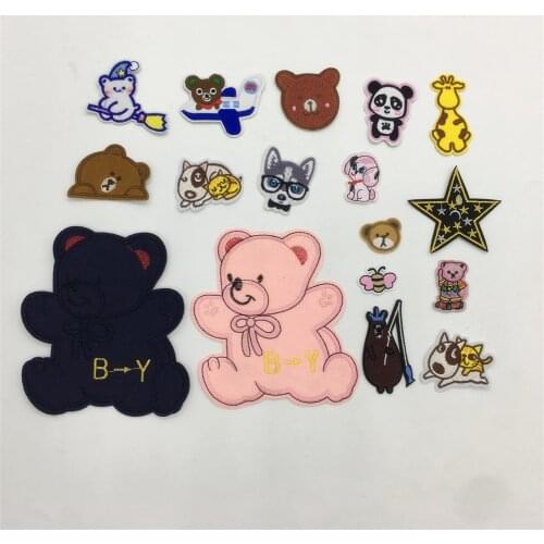 New Arrival Cartoon Cute Animal Patch Pattern Embroidery Decoration Clothes Applique DIY Badge Patch Clothing Accessories