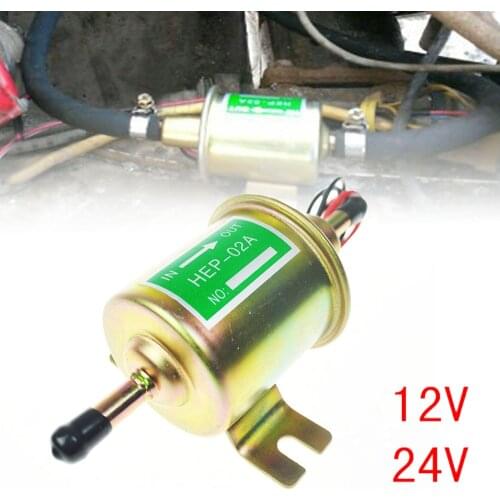 New 12V Electric Fuel Pump Low Pressure Bolt Fixing Wire Diesel Petrol HEP-02A For Car Carburetor Motorcycle ATV