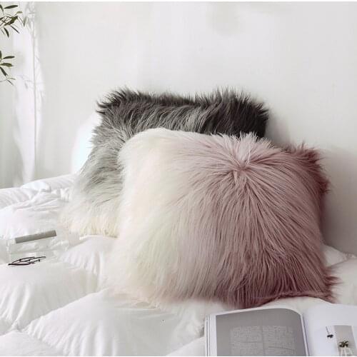 Wool Luxury Cushion Cover 50X50 For Safa Home Bedroom Large Pillow 50x50 Case Home Decor Cushion Cover Pillow Covers Decorative