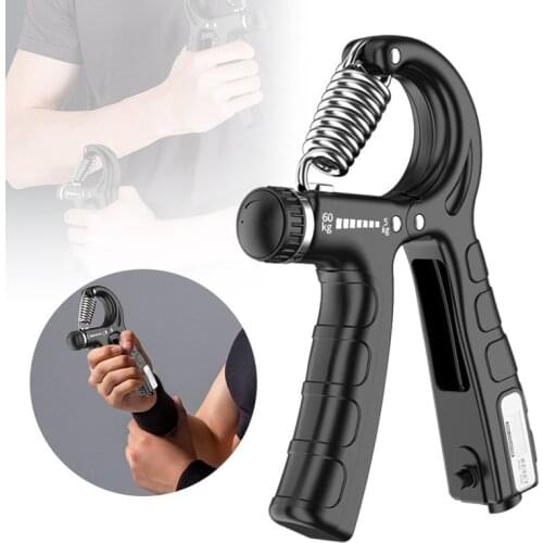 Hand Gripper Exercise Equipment Adjustable Resistance Hand Grip Strength Trainer Wrist Forearm Exerciser Workout Gear Home Gym
