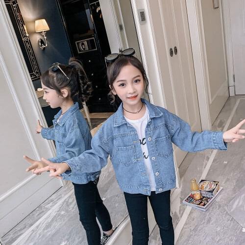2020 news Spring Autumn girl Boy cowboy denim coat Jackets Childrens Outerwear Windbreaker Baby Kids Clothing