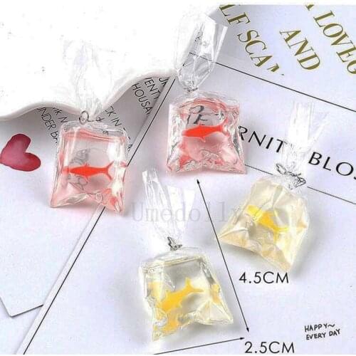 1PCS Mini 1/6 Dollhouse Miniature Goldfish Bag Accessories for Barbies, Blyth, Pullip Doll House Decor Toys