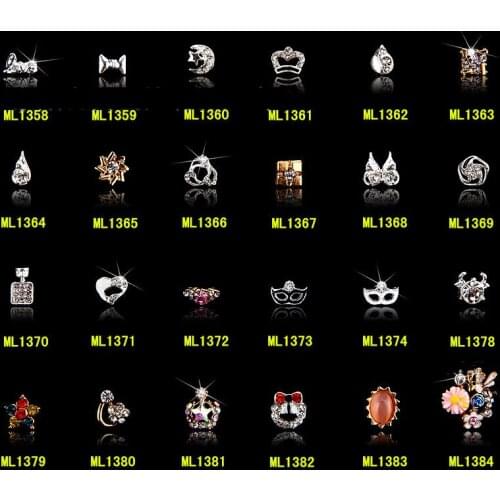 10pcs Nail rhinestone Perfume bottle Bowknot beetle Alloy nail accessories Imbue Diamond nail jewelry crystal nail art