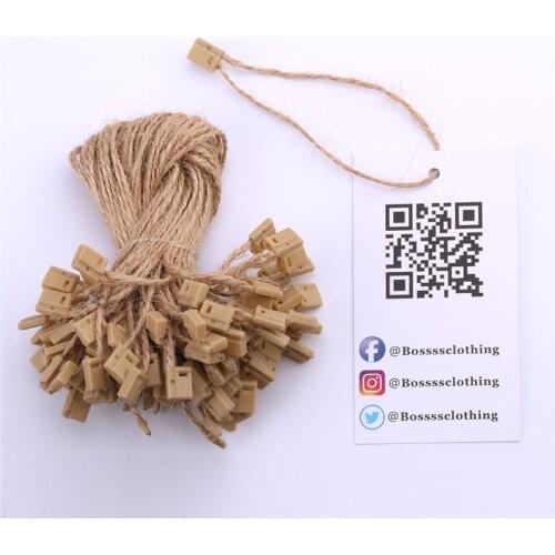 1000 pieces/lot jute hemp hang tag string in apparel 7 inches retro jute hang tag string cord for garment price tag label