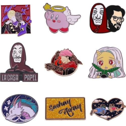 12pcs/lot E3556 Anime Enamel Pin Cartoon Cute Brooch Collection Metal Lapel Pin Badge Brooches for Women Men Jewelry Gifts