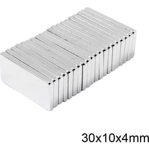 2~50PCS 30x10x4 block Powerful N35 Magnets 30mmX10mm Sheet Permanent Magnetic 30x10x4 mm Strong Neodymium Magnet 30*10*3
