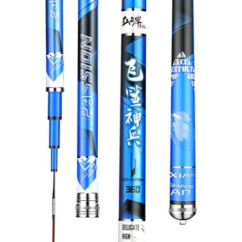 3.6M-8.1M Taiwan Fishing Rod 4H 5H Super Hard Hand Pole Carbon Fiber Telescopic Wedkarstwo Olta De Pesca Carp Sticks