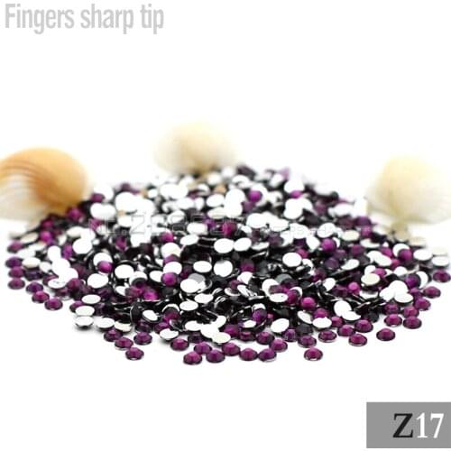 3mm 1000pcs New Grape purple Decorative Diamond 14-sided Resin Round Fashion Popular Nail DIY SS12 Z17