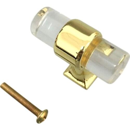 4Pcs Acrylic Door Pull Knob Drawer Cupboard Handle Home Decorative Gold