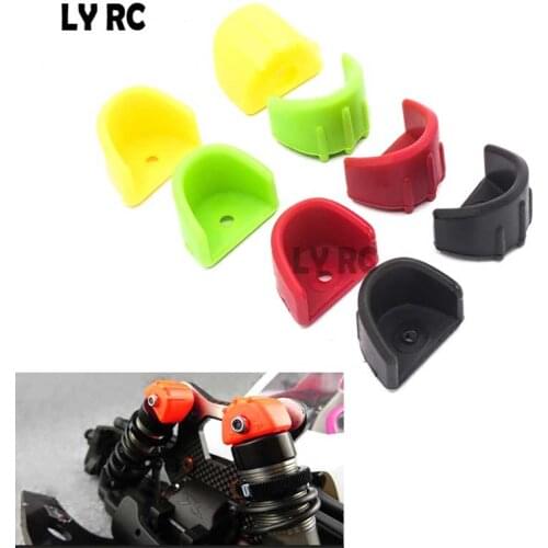 4pcs Shock Absorber & Hydraulic Frame Protection Protection Cover Shock Absorption Cap for 1:8 1:10 RC Car Parts Traxxas HSP HPI