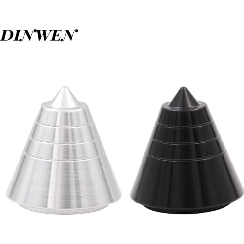 4PCS Silver Black Machined Solid Aluminum cone Feet Cabinet Stand for DAC Turntable Radio CD AMP 30*31 39*31 44*31 M6 M8 Screw