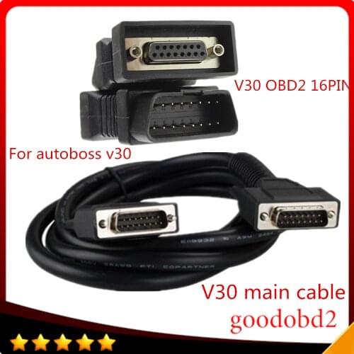 For Autoboss v30 16 pin OBD II Adapter Car Diagnostic Obd2 Connecter OBD OBD-II Connector 16pin connector +V30 main cable