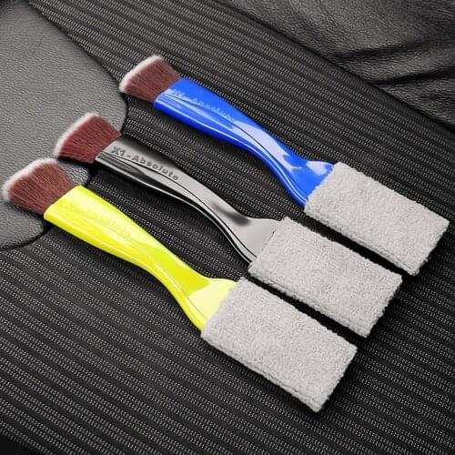 Double Side Multi-function Car Air Conditioning Air Outlet Cleaning Brush Supplies Soft Dust Removal Brush Cleaning Tools