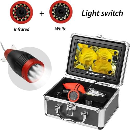 Erchang 1000TVL Underwater Ice Fishing Camera Infrared 7" Video Monitor 4500mah Battery Fish Finder Camera
