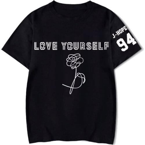 Love Your Selfie Rainbow Gay & Lesbian Pride T-Shirt round neck short-sleeved shirt Korean bulletproof youth group personality T