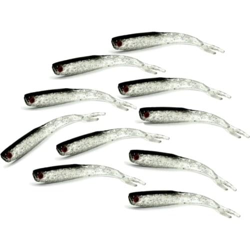 HENGJIA 10pcs Artificial Fishing Lures Bionic Fish Soft Baits Fishy Smell sea pesca fishing tackles 10CM 4G