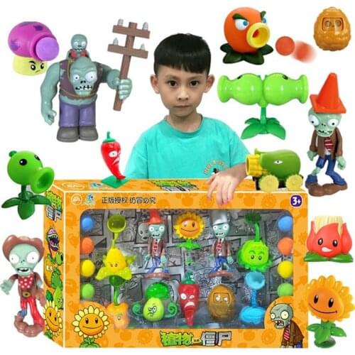 Toy Large Genuine Plants vs. Zombie Toys 2 Complete Set Of Boys Soft Silicone Anime Figure Childrens Dolls Kids Birthday Gifts