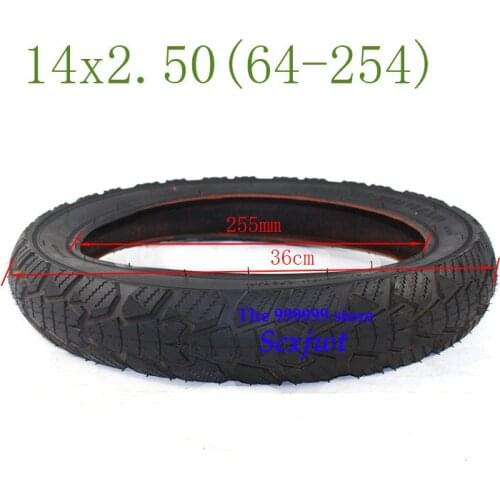 Lightning shipment 14*2.50 (64-254) Electric Vehicle wheel tyre Inner and Outer tire 14x2.50 tube tyre