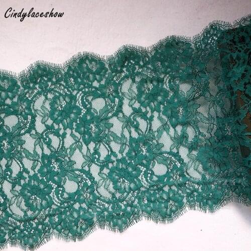 Cindylaceshow 3Meters 23.5cm Wide Eyelash Lace Trim Underwear Bra Trimmings DIY Craft Sewing Lace Fabrics Dress Making Materials