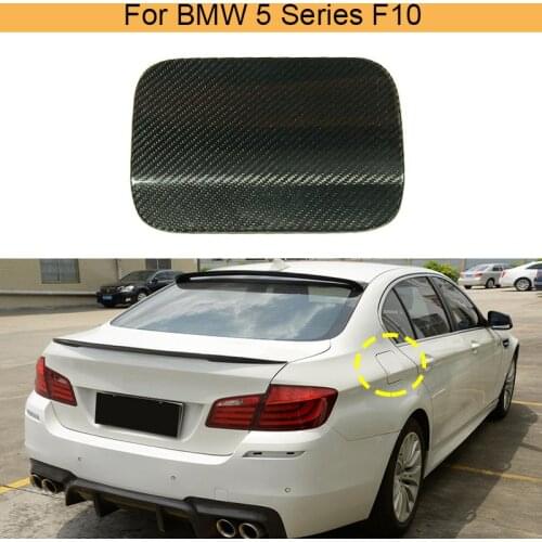 3 Series Carbon Fiber Car Oil Fuel tank cover trims for BMW F10 2014 2015 2016