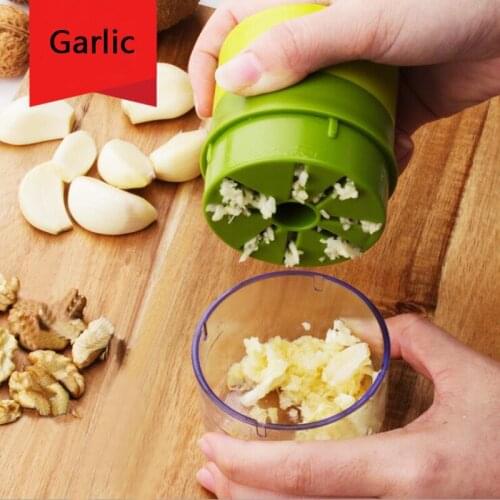 Kitchen Creative Garlic Plastic Manual Garlic Miller Crushing Garlic Crushed Peanut Walnut Quick and Easy Tool 10.5*6.5*6.5cm