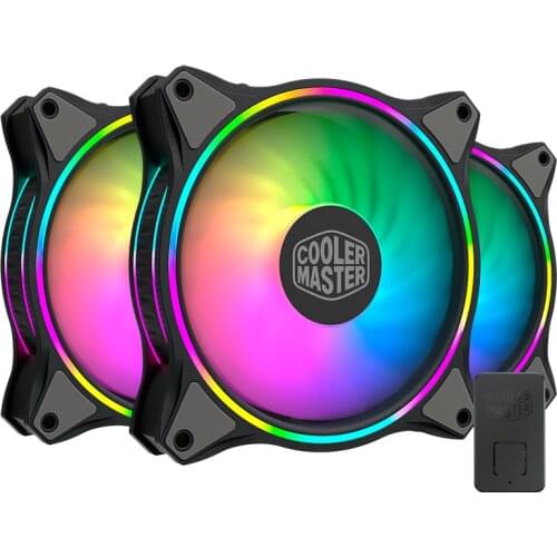 Cooler Master Mf120 Halo 120mm Chassis Fan 3 in 1 Kits Double Loop ARGB Addressable RGB Sync 12cm Computer Case CPU Cooling fan