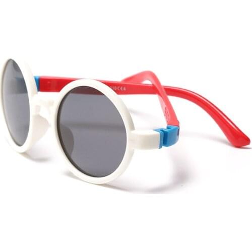 Fashion Kids Sunglasses Round Frame Children Polarized Sun Glasses Boys Girls Glasses Silicone Safety Baby Shades UV400 Eyewear