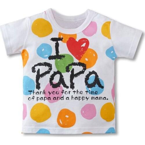 Fashion Boys Girls T-shirts Summer Short Sleeve Tops Tee Candy Colors Print Childrens Clothing Cartoon Cotton Kids Baby Clothes